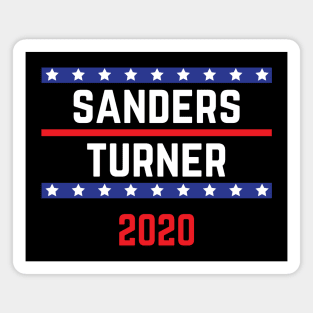 Bernie Sanders 2020 and Nina Turner on the One Ticket Vintage Magnet